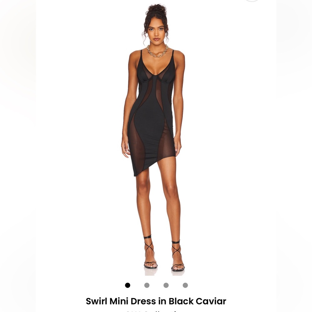 Swirl Mini Dress in Black Caviar
OW Collection  Revolve